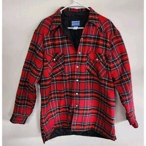 Northwest Winter Weight Pearl Snap Lined Pocket Flannel Men's Medium Plaid* 0968